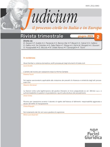cover Rivista Judicium