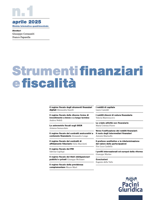 cover Strumenti Finanziari e Fiscalità